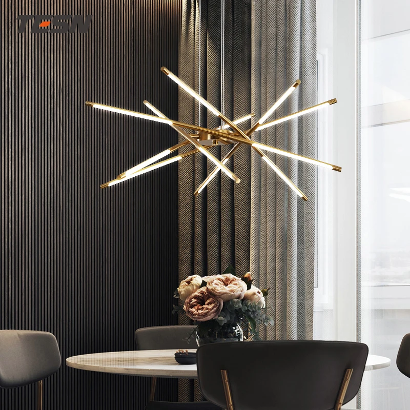 

Light luxury style Nordic restaurant chandelier, simple modern atmosphere creative living room bedroom ins lighting net red
