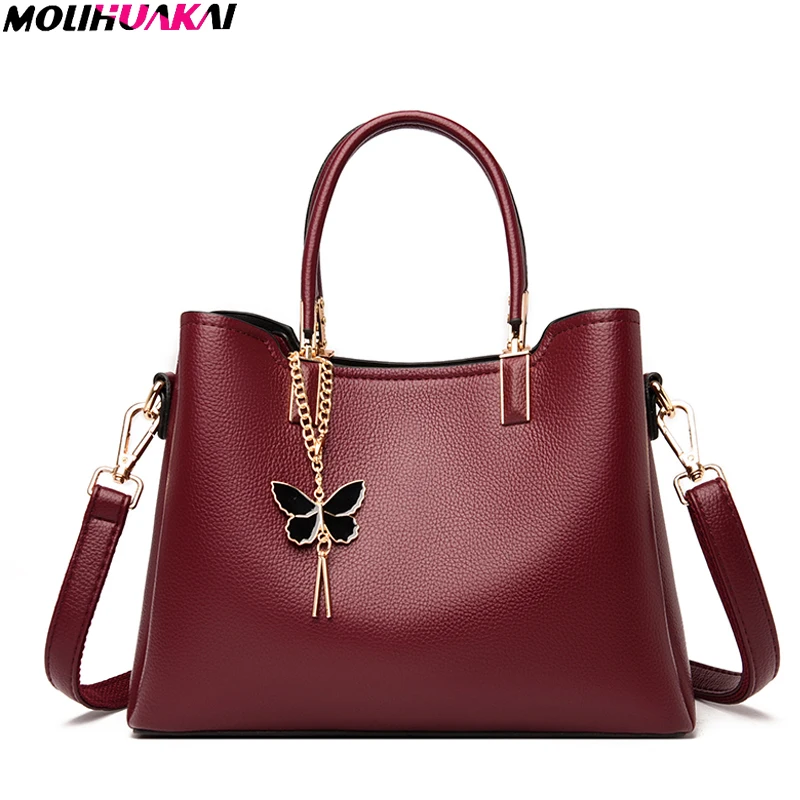 

High Quality Leather Handbag Casual Crossbody Bags for Women 2021 Ladies Luxury Designer Tote Bag High Capacity Shoulder Bag Sac