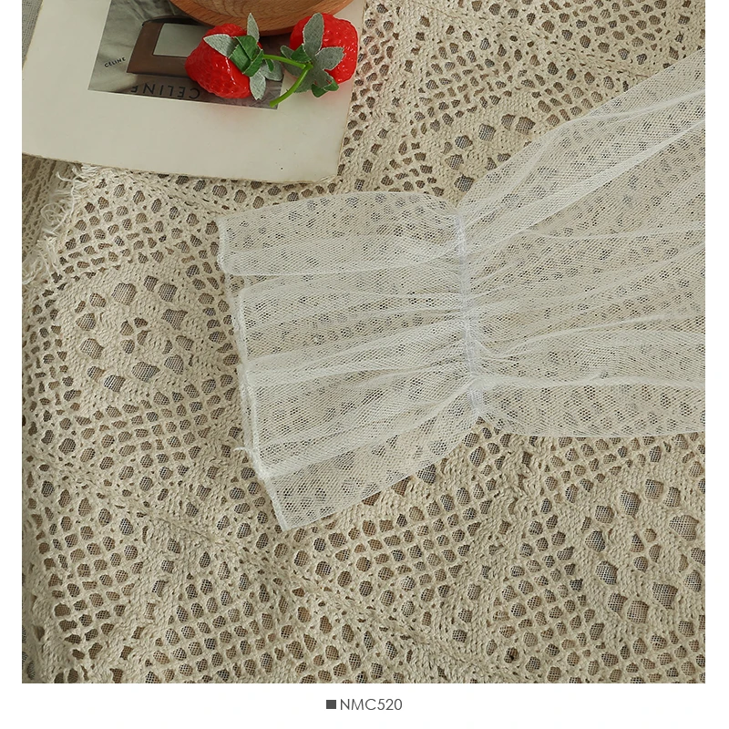 Блузка женская прозрачная из шифона с круглым вырезом Милая Тонкая сетчатая