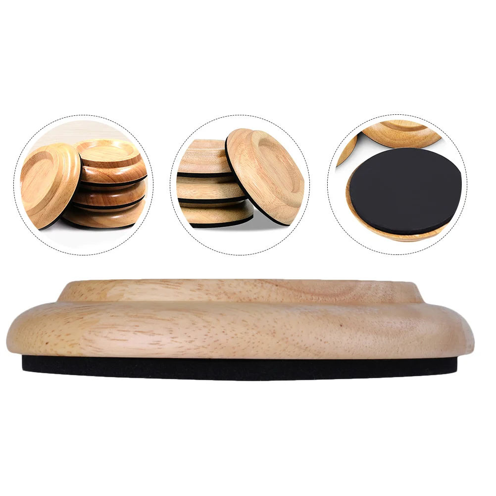 

4pcs Piano Caster Cups Wood Piano Caster Pads Floor Protector Furniture Caster Cups Furniture Leg Pads Anti- Noise Non- for