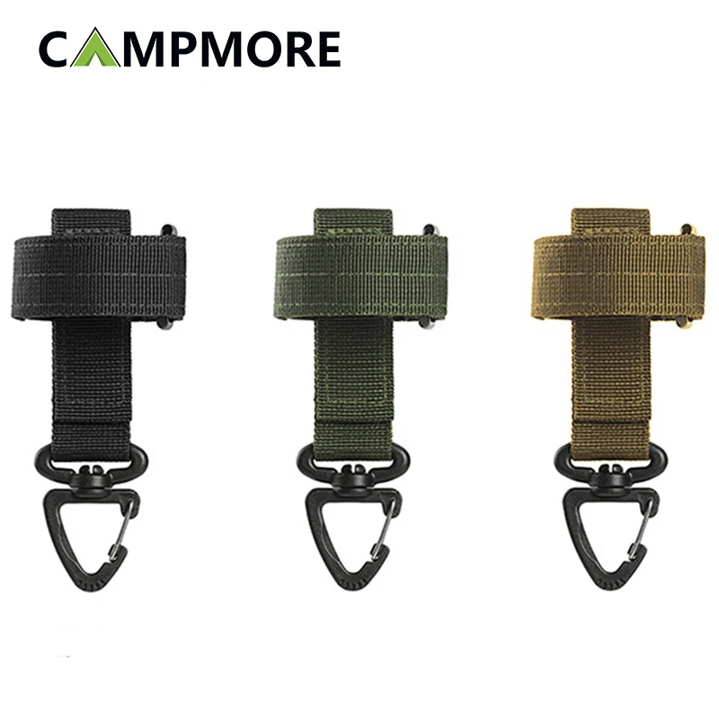 

CAMPMORE Tactical Gloves Carabiner Outdoor Safety Clip Hook Nylon Gloves Hanging Buckle Anti-lost Carabiner for Camping Hunting