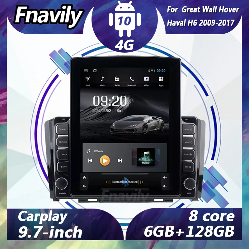 

Fnavily Android 10 car radio For Great Wall Hover Haval H6 video navigation dvd player car stereos audio GPS DSP BT 4G 2009-2017