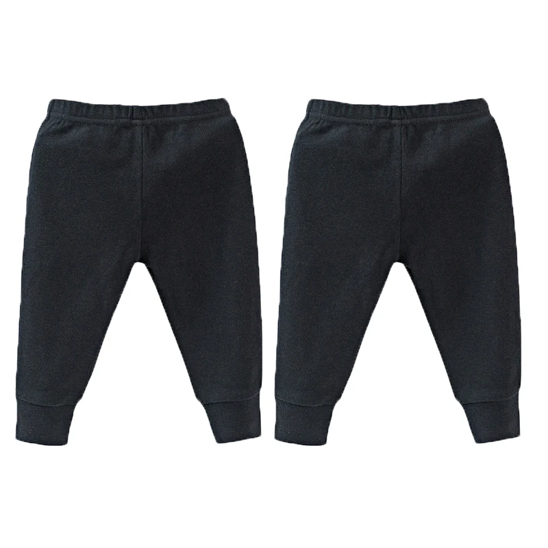 Spring Newborn Baby Clothing 2Pcs/Lots Infant Trousers Baby Boys Leggings Elastic Waist Solid Cotton Baby Girls Pants