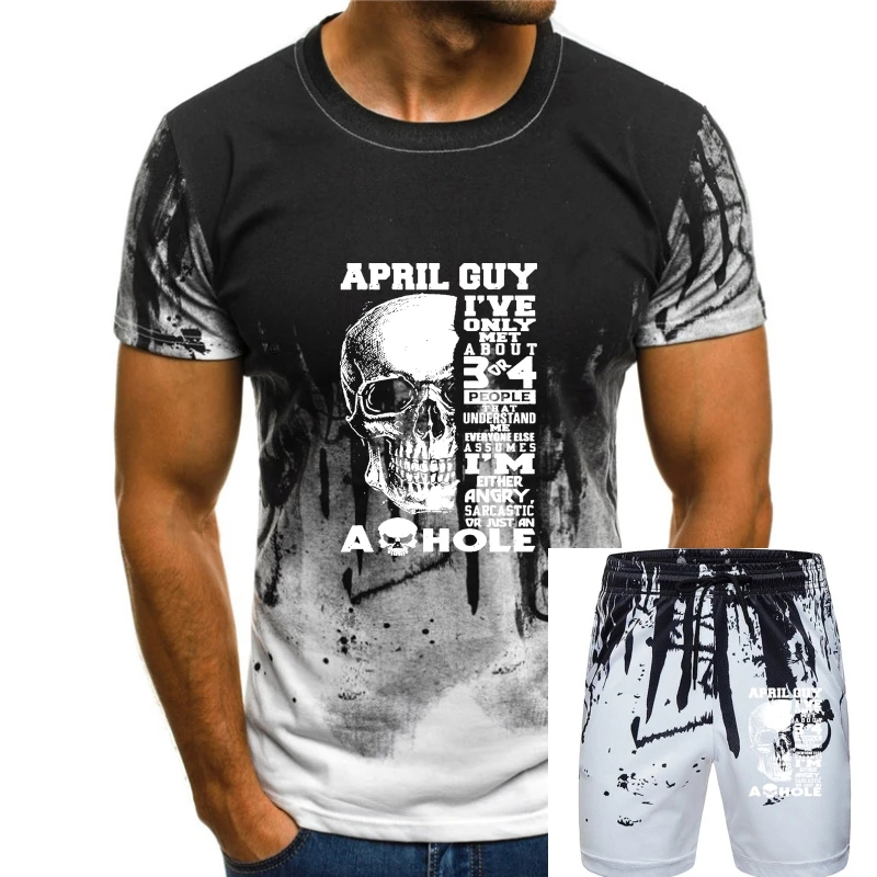 

Men tshirt April Guy I've Only Met About 3 or 4 People(2) cool Printed T-Shirt tees top