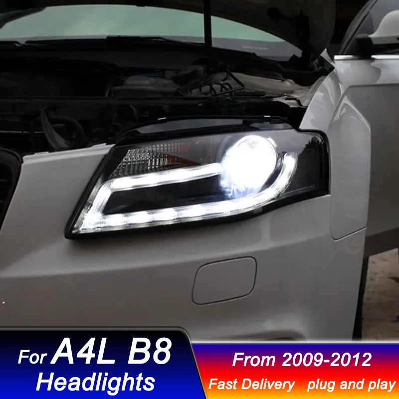Автомобильные фары для Audi A4L B8 2009-2012 новый стиль полный светодиодный DRL