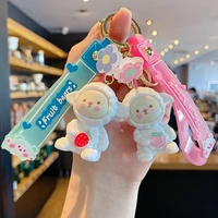 creative fruit sheep keychain cartoon cute doll keyring fashion couple bag ornament key chain car pendant accessories gift