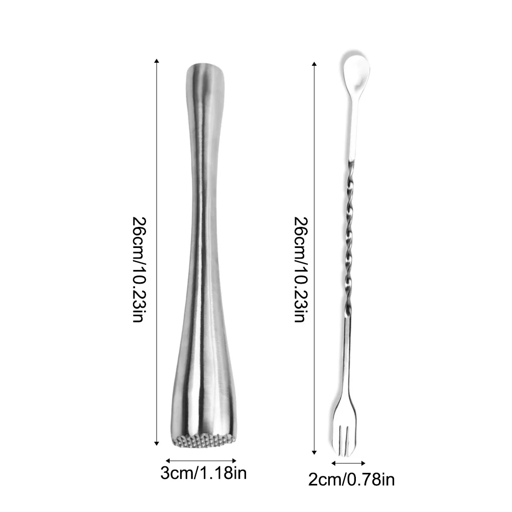 

Wine Muddler Muddle Ice Crusher Hammer Crushing Spiral Mixing Stick 10 Inch Drink Spoon Bakeware Shaker Kitchen