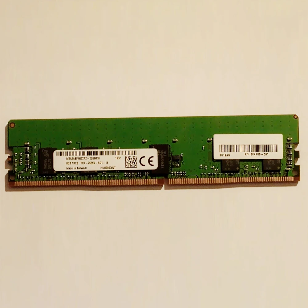 Для MT RAM MTA9ASF1G72PZ-2G6D1SI 8GB 8G 1RX8 PC4-2666V DDR4 2666 Серверная память Быстрая доставка Высокое качество