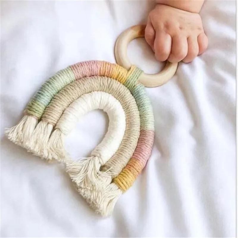 

Rainbow Wall Hanging Decorative Colored Toy for Boho Home Decor, Party Supplies, Baby Shower, Nursery Dorm Room