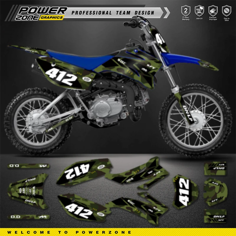 PowerZone пользовательские графические наклейки для 3M комплект наклеек YAMAHA TTR110 2008-2014