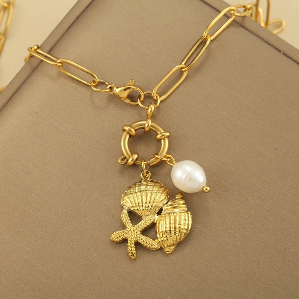 Женская цепочка на шею из нержавеющей стали 2 шт.