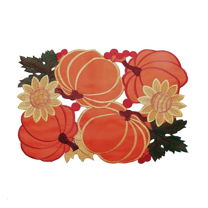 

Дорожка для стола с вышивкой, полиэстер/хлопок, коричневый