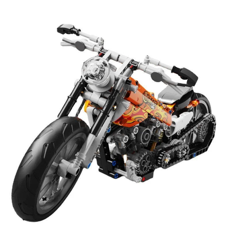 

Винтажный мотоцикл Harley, спортивный автомобиль, кирпичи, 436 деталей, Детский пазл, сборный конструктор, набор моделей, игрушки, подарок для ма...