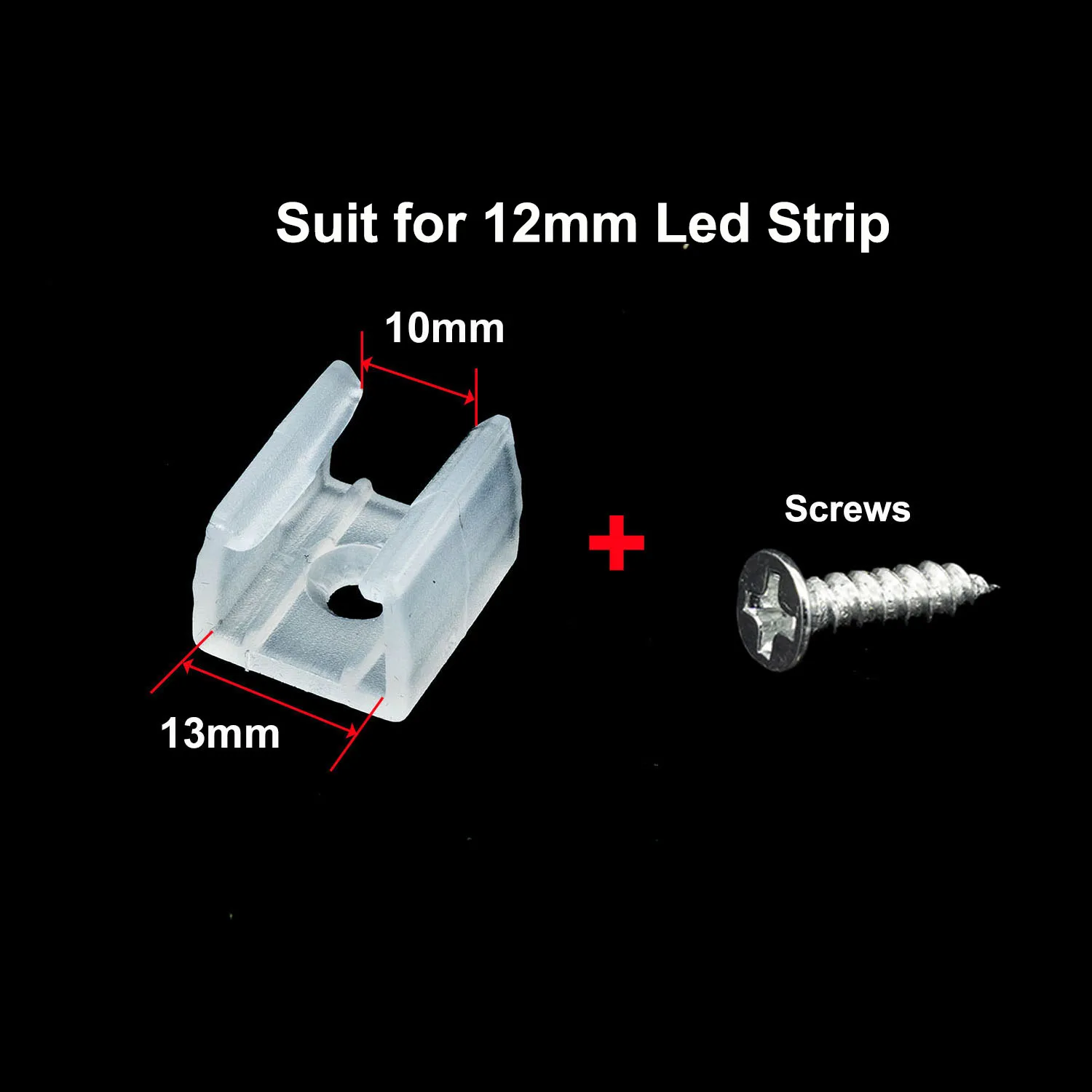 6 мм, 8 мм, 12 мм, 15 мм, фиксирующие зажимы для светодиодной ленты, разъем-держатель с винтами для 2835, фиксация неонового света, гибкая пряжка COB, аксессуары