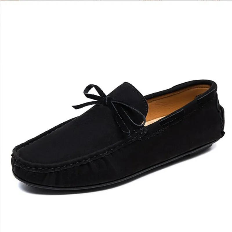 

Suede Loafers Men Big Size 36-48 Boat Shoes Slip On Mocasines Hombre Handmade Lazy Shoes Driving Moccasins Casual Office Flats