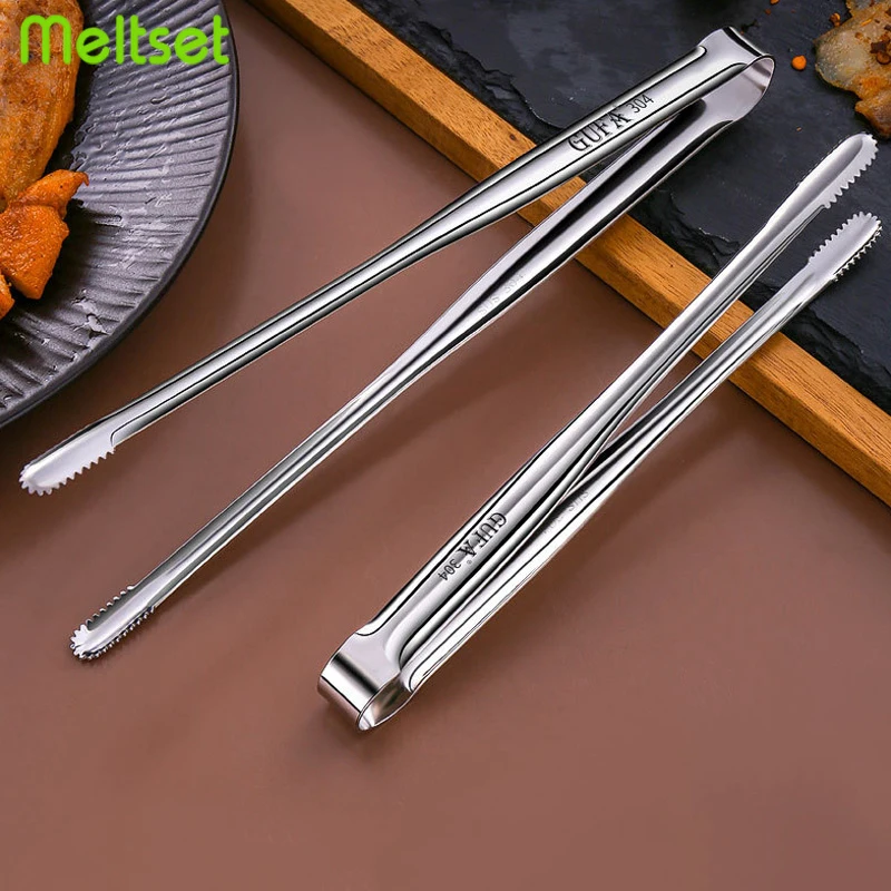 

Kitchen Food Clips Stainless Steel Food Tongs Barbecue Tweezer for Cooking Steak Bread Baking Portable Clip BBQ Accessories