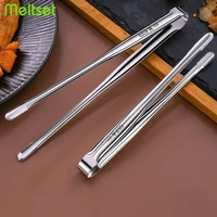 kitchen food clips stainless steel food tongs barbecue tweezer for cooking steak bread baking portable clip bbq accessories