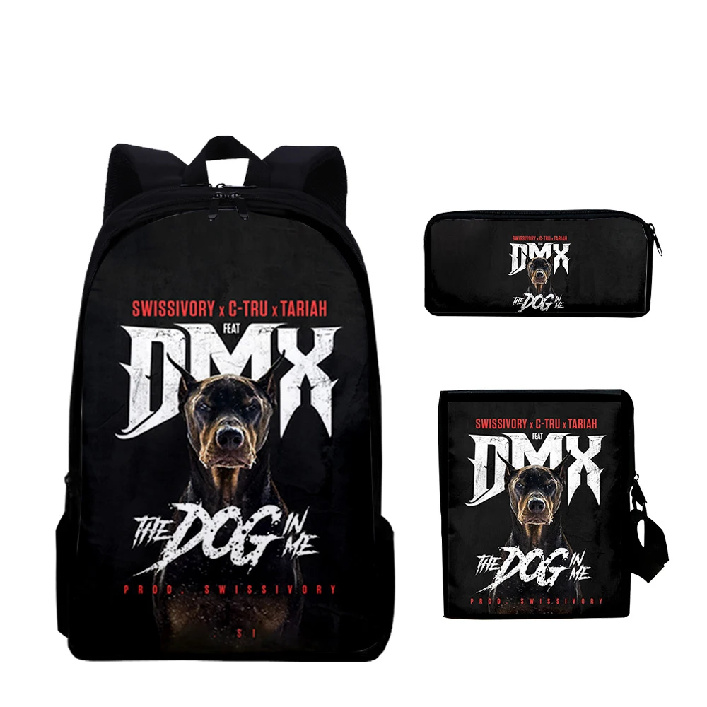 

Trendy Novelty Earl Simmons DMX 3D Print 3pcs/Set pupil School Bags Laptop Daypack Backpack Inclined shoulder bag Pencil Case