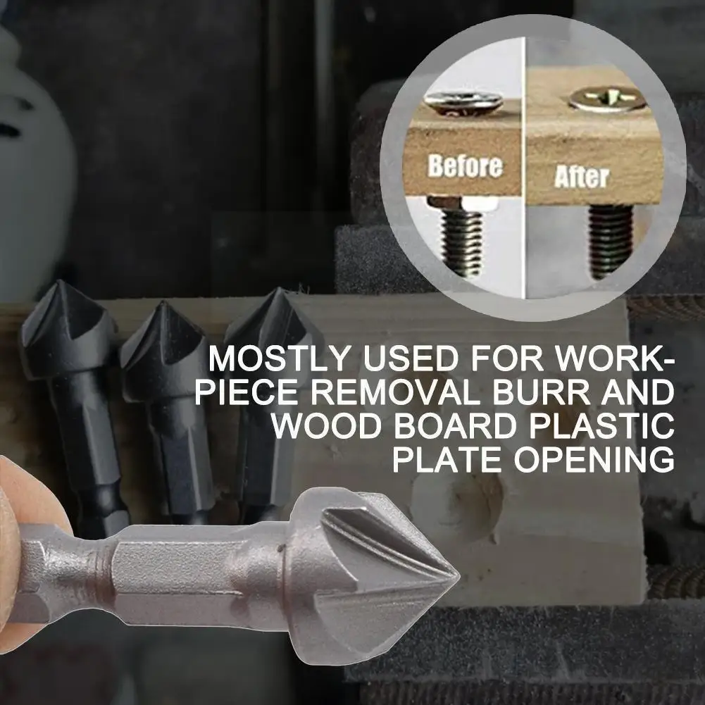 

Шестигранный хвостовик, зеркальный нож из углеродистой стали для пескоструйной обработки, зенковочное отверстие, деревообрабатывающий но...