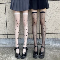 japanese love over knee socks academy style jk long socks women summer ultra thin transparent thigh stockings ins tide