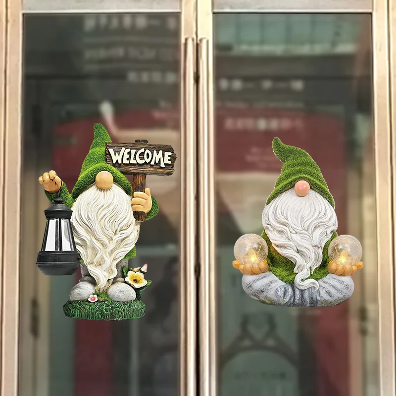 

Christmas Sticker Garden Lilliputian Dwarf Wall Sticker Faceless Man Window Sticker Glass Decal Merry Christmas Decor For Home