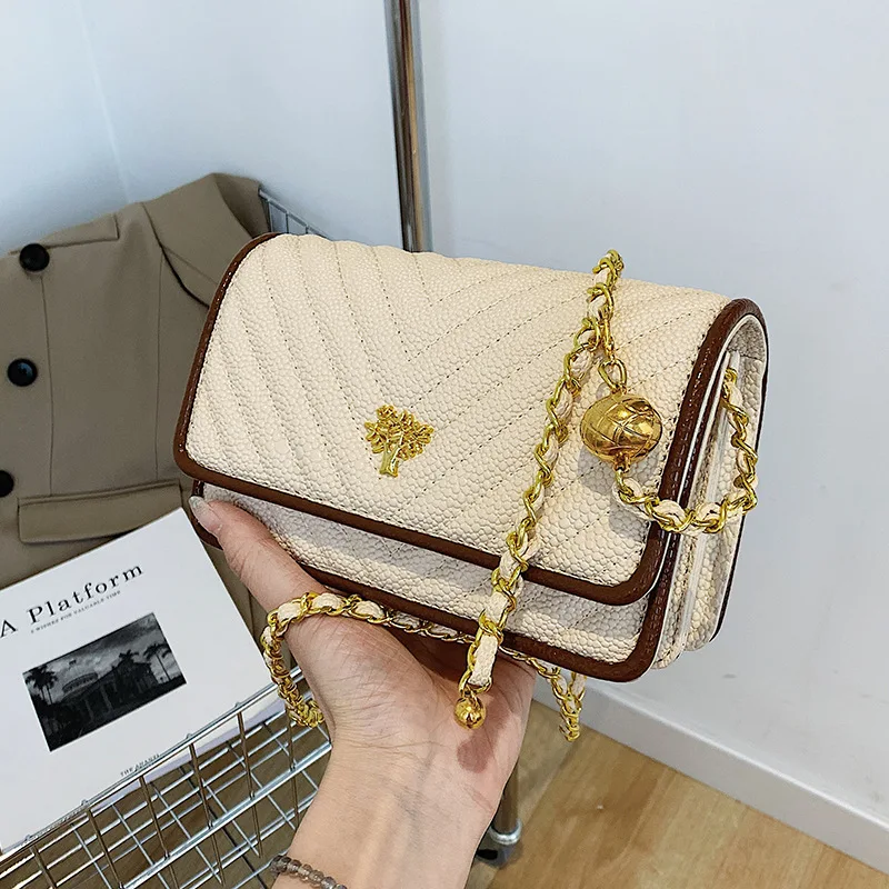 

Pu Leather Women's Fashion Bags 2022 Small Handbags for Women Solid Color Luxury Bag Woman Chain Flap Luxury Designer Handbag