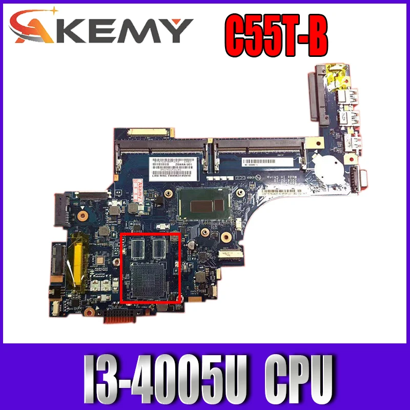 

K000889110 For TOSHIBA Satellite C55T C55T-B C55-B C55-B5350 I3-4005U Notebook Mainboard ZSWAA LA-B301P SR1EK Laptop motherboard