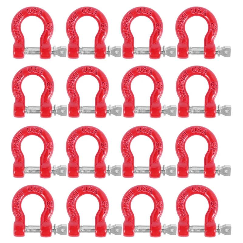 

16Pcs Metal Front Rear Bumper Trailer Hook Tow Shackle Rescue Hook For 1/10 RC Rock Crawler Car Traxxas TRX4 TRX-4 SCX10