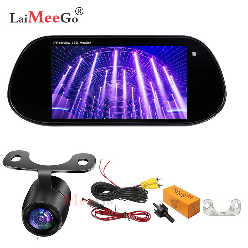 

Car Rearview Mirror Compatible with Car Backup Camera 7inch Car Display Rearview Mirror LCD Auto Monitor Rear View Camera