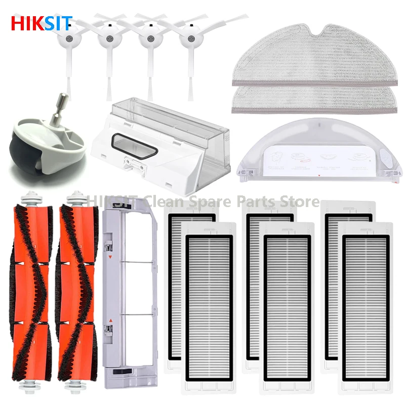 

HEPA Filter Mop Cloth For XiaoMi Roborock S5 S50 S51 S55 S6 S60 S6 Pure Vacuum Cleaner Side / Main Brush Water Tank Replacement
