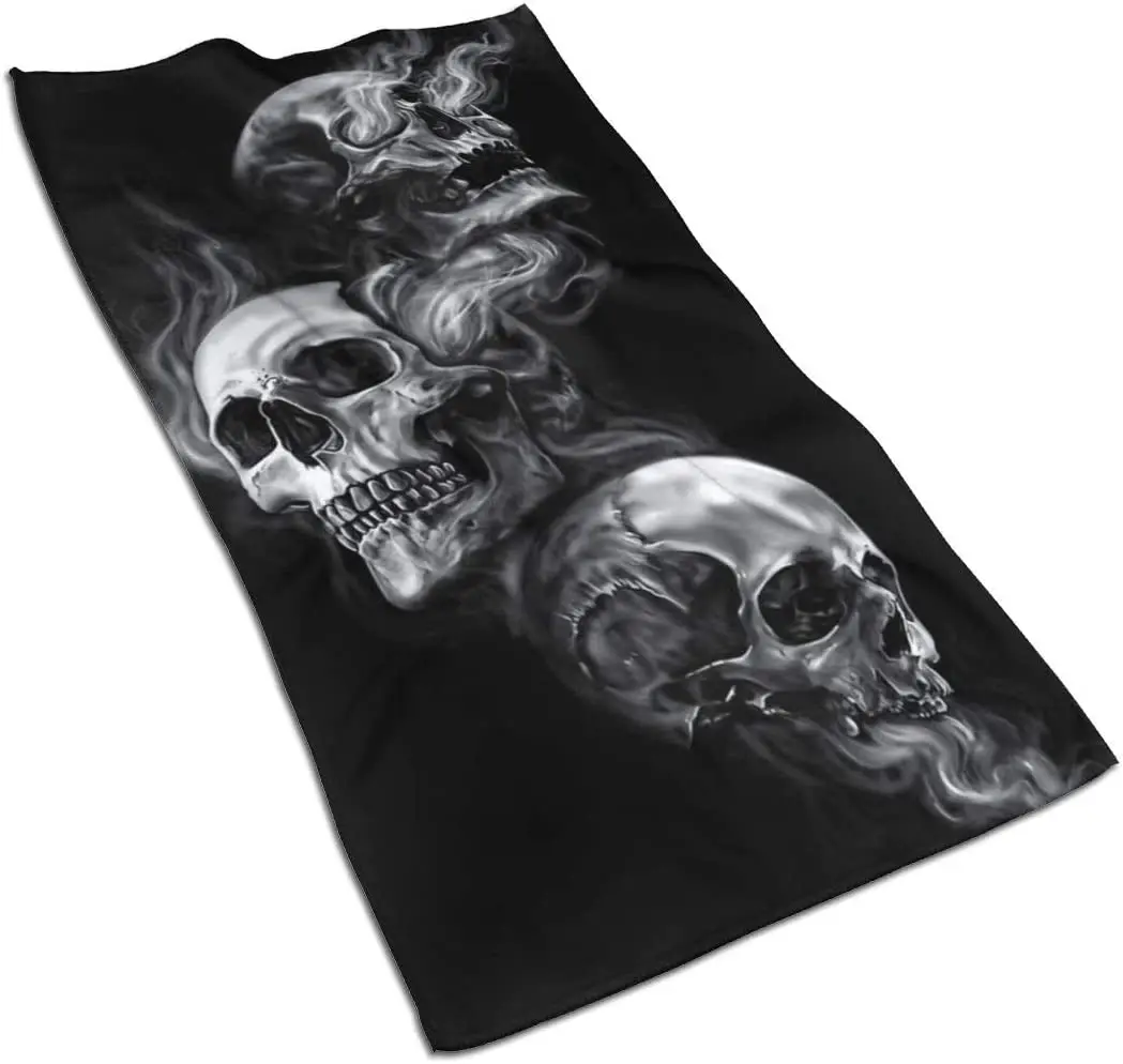 Роскошные полотенца для рук Smoke Skull ультрамягкое Хорошо Впитывающее