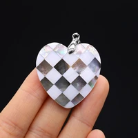 fine natural sea shell pendants reiki heal heart shape shell charms for jewelry making diy women necklace party gifts