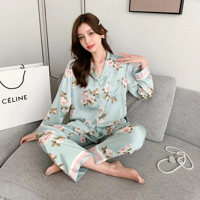 2022 new sexy pajamas women's ice silk home wear hot style  женское бельё  pajamas for women