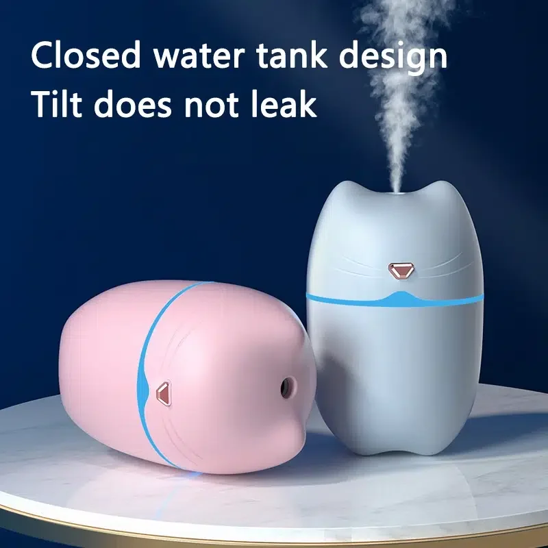 

Cute Cat Humidifier USB Home Dormitory Office Desktop Hydration Air Purification Aromatherapy Sprayer Bedroom Mute With Night Li