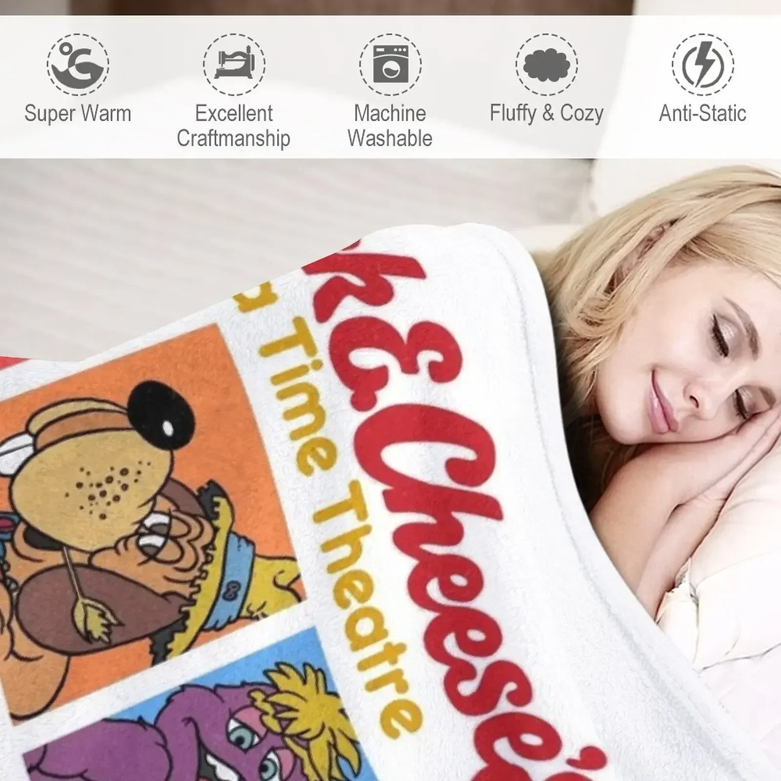 Твое любимое аниматронное одеяло 80-х годов от Chuck E. Cheese's Munch's Make Believe Band тонкие