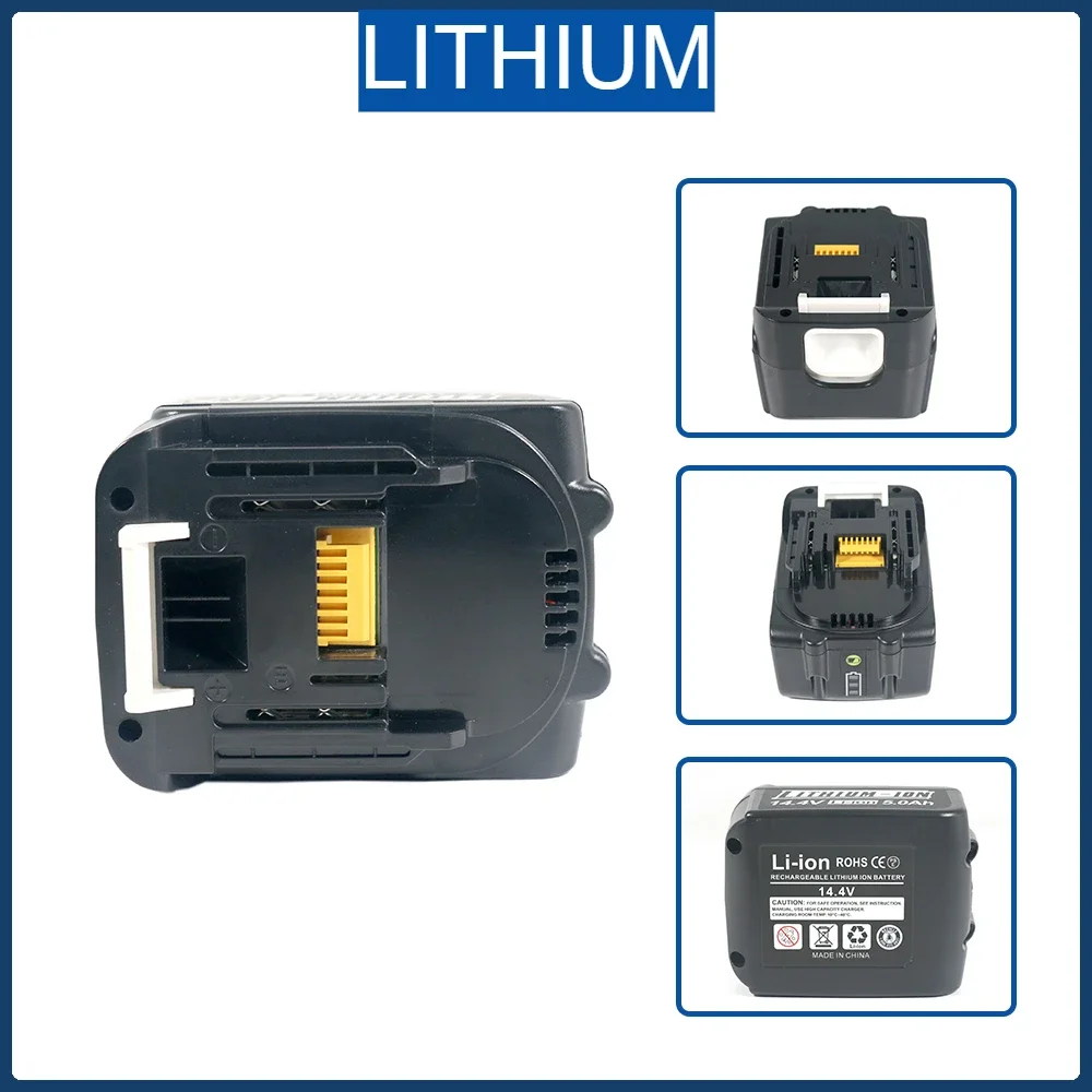 Для Makita 14 4 В 6000 мАч 5000 сменная литий-ионная аккумуляторная батарея BL1415 BL1430 BL1440