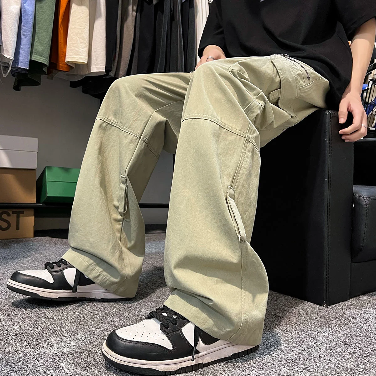 

Privathinker Multi Pocket Men's Casual Cargo Pants Hiphop Overalls High Street Fashion Brand Male Baggy Wide Leg Trousers