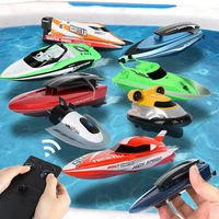 2 4g mini fun rc speed boat remote control ship submarine bath tub electric water toy for boy kids children family swimming pool