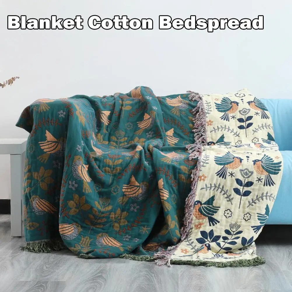 Cover Throw Blanket Nordic Boho Home Hotel Bedspread Multilayer Gauze покрывало на кровать одеяло