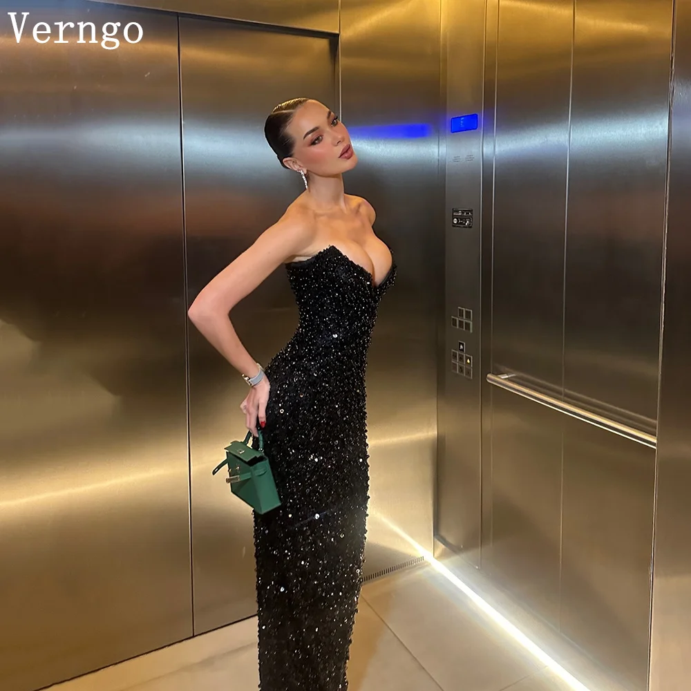 Verngo сексуальное вечернее платье с блестками милая бисером Русалка платья для