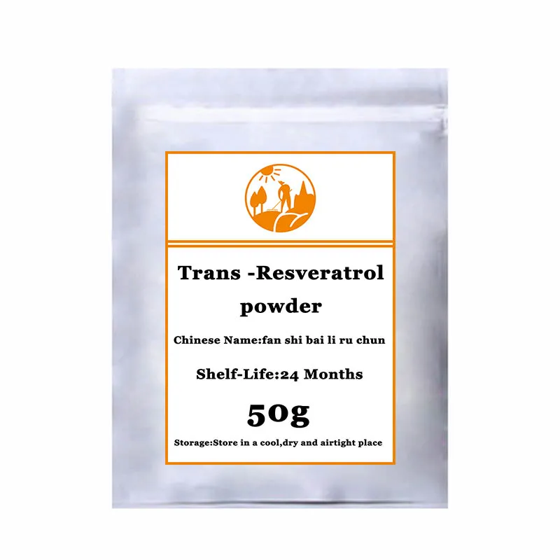 

High Qulity Trans-Resveratrol Powder Cosmetics Antioxidant Supplement skin whitening anti-cancer nmn Anti-Wrinkle