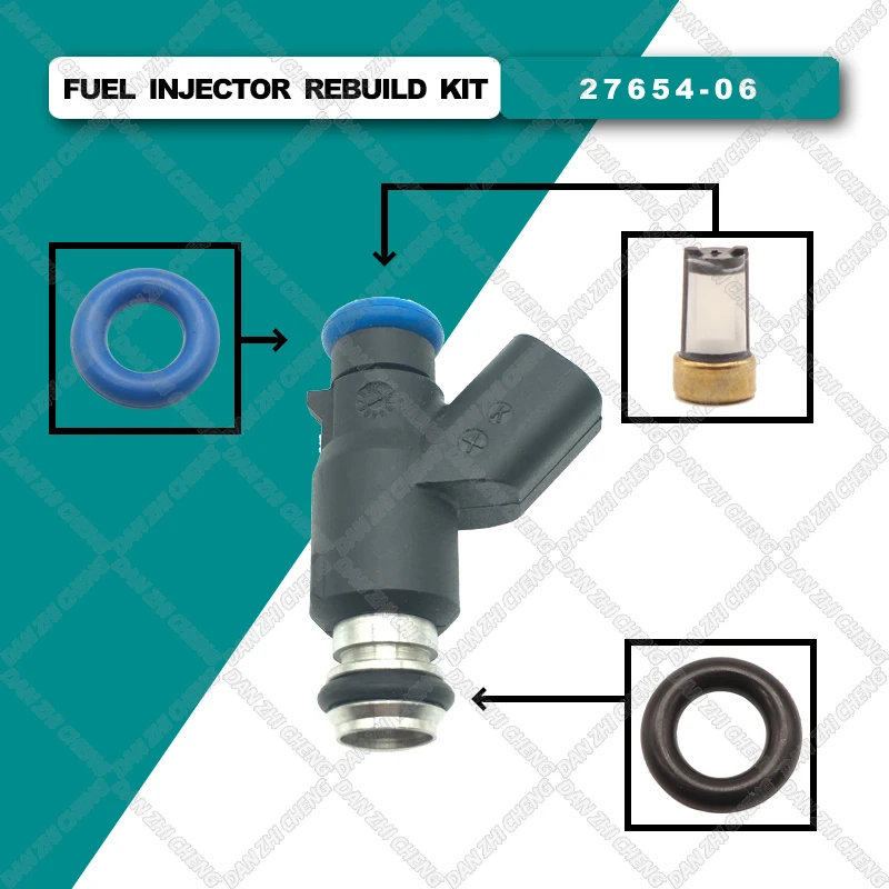 

Fuel Injector Service Repair Kit Filters Orings Seals Grommets for Harley Davidson Motorcycle 25 Degree 27654-06 2770906A
