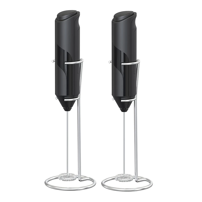 

Milk Frother Handheld With Stainless Steel Stand,Electric Milk Frother For Coffee,Electric Whisk Drink Mixer For Lattes