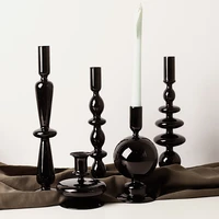 glass candle holders home decor vases european home decoration accessories candelabra wedding table decoration candlestick stand