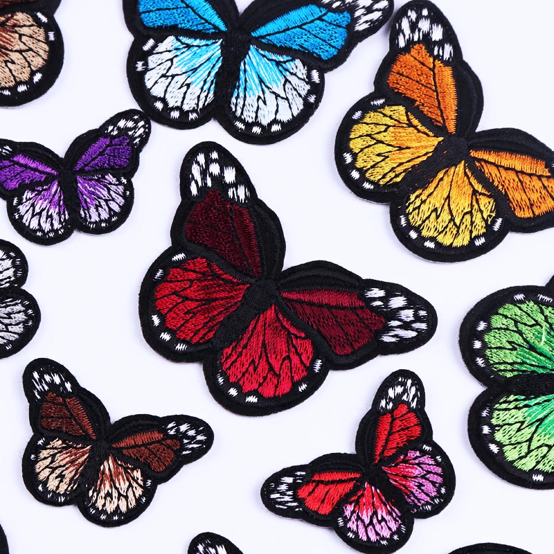 

Animal Butterfly Iron On Patches On Kids Clothes DIY Cartoon Butterfly Embroidery Badge Patch for Clothing Accessories Applique