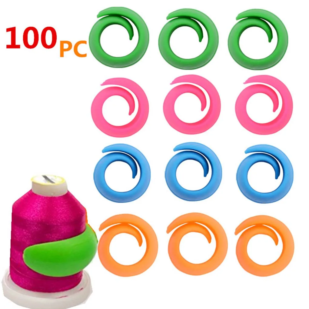 

100pcs/set Thread Spool Huggers Holders Clips Peels Sewing Embroidery Quilting Bobbin Clip Silicone Clamp