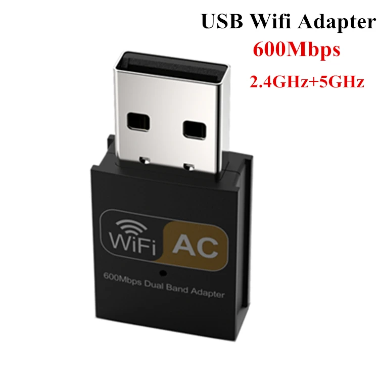 

10PCS Wholesale 600Mbps USB Wifi Adapter 2.4GHz+5GHz Antenna USB Ethernet Lan Wifi Dongle Network Card Dual Band