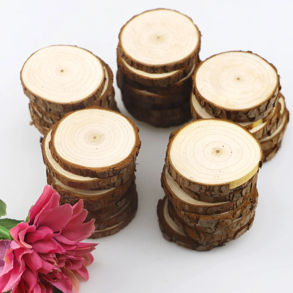 

Wooden Slices Wood Craft Unfinished Cutouts Rustic Hobby Woods Disc Buttontag Name Log Coasters Chips Roundcrafts Natural Circle