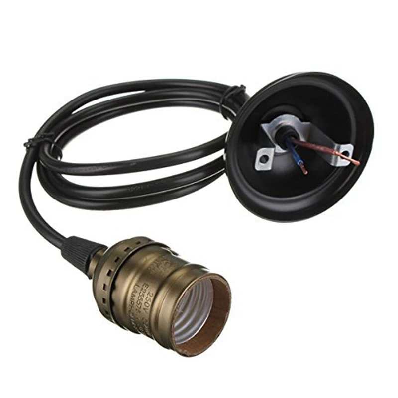 

Винтажная осветительная лампа 6X, патрон патрона E27, винтовые лампы-подходит для неизолированных ламп, характеристики с проводом, без перекл...