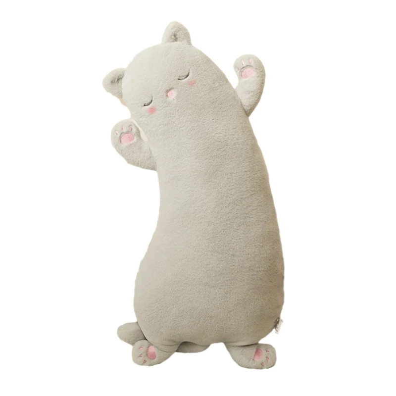 Длинная милая подушка для сна обнимающая милый кот мягкая игрушка в форме